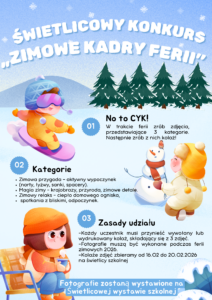Blue Illustrative Fun Activities in Winter Poster