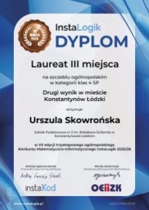 dyplom instalogik 7 urszula skowrońska